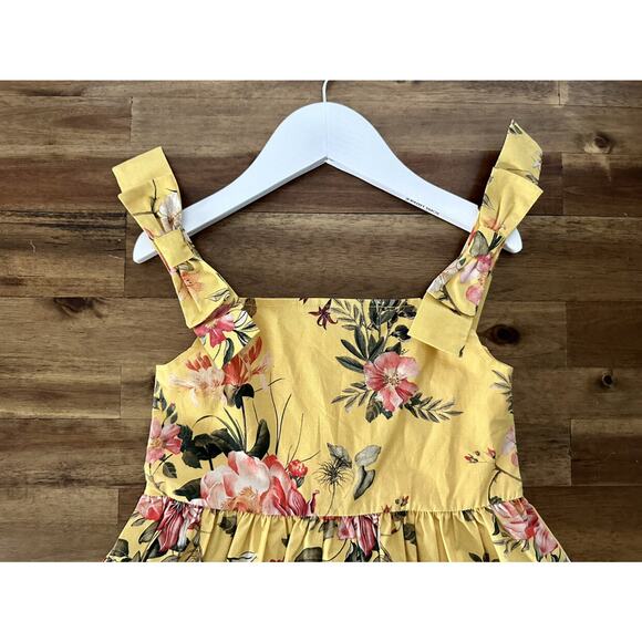 NEW Edgehill Collection Yellow Floral Sleeveless Dress Bows Cotton Preppy  4T - Picture 3 of 9